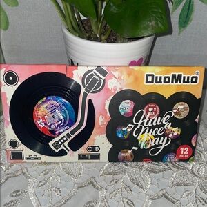 Retro Vinyl Record Coasters - Black